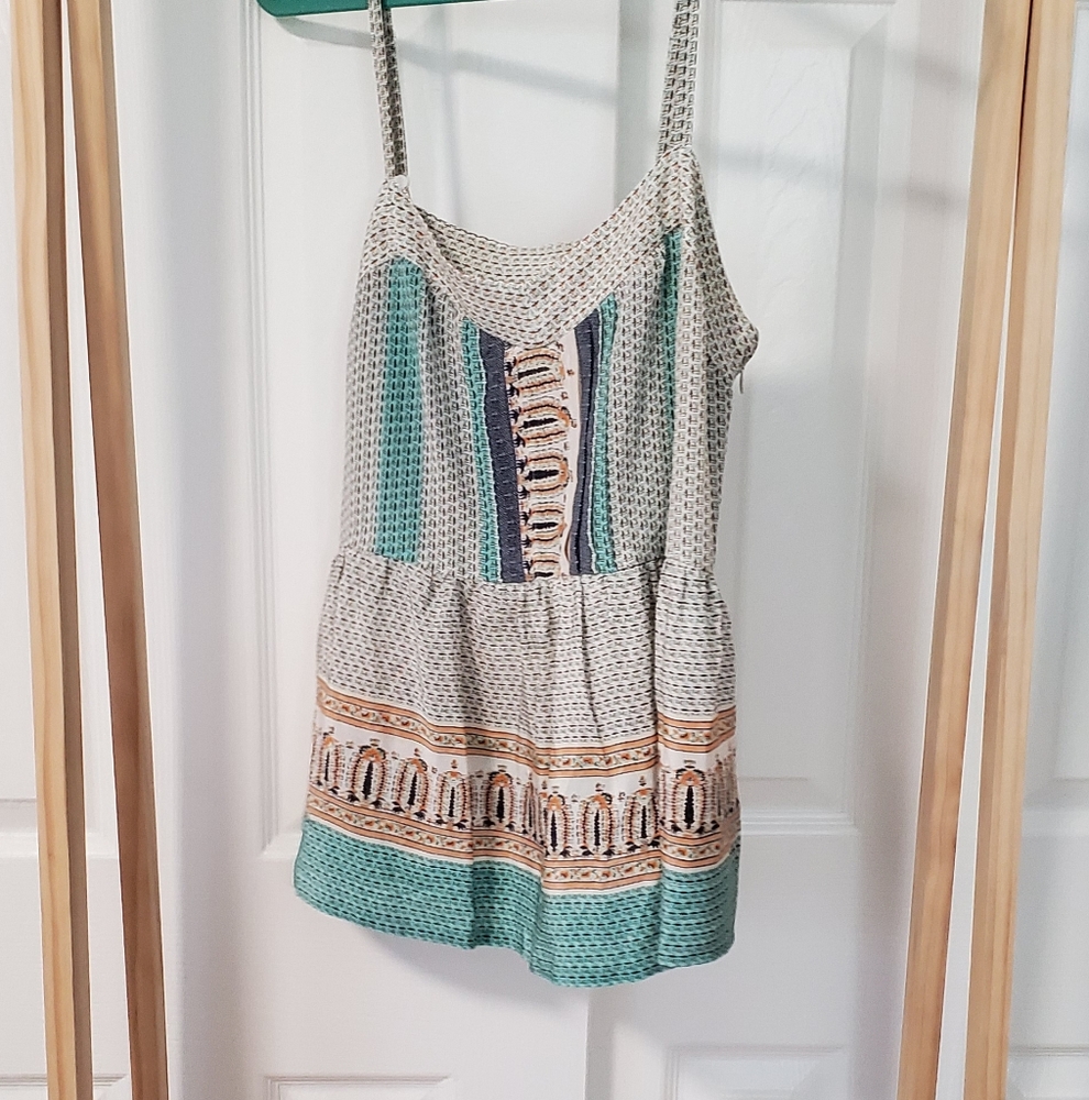 Anthropologie Spaghetti Strap Peplum Top